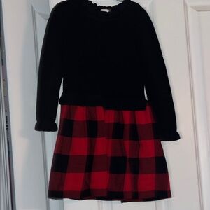 GAP Black and Red Plaid Girls Dress 5T